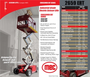 MEC 2659 ERT Crossover Electric Scissor Lift